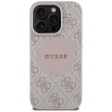 Guess Nakładka HC MagSafe PU 4G Circle with Classic Logo do iPhone 16 Pro Różowa CG Mobile SAS