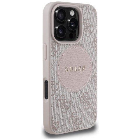 Guess Nakładka HC MagSafe PU 4G Circle with Classic Logo do iPhone 16 Pro Różowa CG Mobile SAS Guess Nakładka HC MagSafe PU 4G Circle with Classic Logo do iPhone 16 Pro Różowa CG Mobile SAS