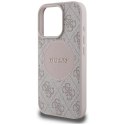 Guess Nakładka HC MagSafe PU 4G Circle with Classic Logo do iPhone 16 Pro Różowa CG Mobile SAS
