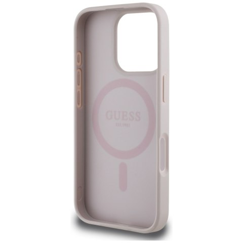 Guess Nakładka HC MagSafe PU 4G Circle with Classic Logo do iPhone 16 Pro Różowa CG Mobile SAS Guess Nakładka HC MagSafe PU 4G Circle with Classic Logo do iPhone 16 Pro Różowa CG Mobile SAS