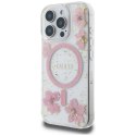 Guess Nakładka HC MagSafe Resin Flowers and Glitter do iPhone 16 Pro Max Różowa CG Mobile SAS