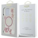 Guess Nakładka HC MagSafe Resin Flowers and Glitter do iPhone 16 Pro Max Różowa CG Mobile SAS