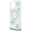 Guess Nakładka HC MagSafe Resin Flowers and Glitter do iPhone 16 Pro Max Turkusowa CG Mobile SAS