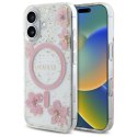 Guess Nakładka HC MagSafe Resin Flowers and Glitter do iPhone 16 Różowa CG Mobile SAS