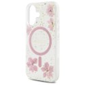Guess Nakładka HC MagSafe Resin Flowers and Glitter do iPhone 16 Różowa CG Mobile SAS
