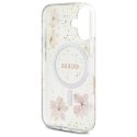 Guess Nakładka HC MagSafe Resin Flowers and Glitter do iPhone 16 Różowa CG Mobile SAS