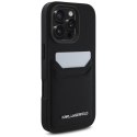 Karl Lagerfeld Nakładka HC Grained PU CardSlot Metal Elong do iPhone 16 Pro Czarna CG Mobile SAS