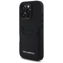 Karl Lagerfeld Nakładka HC Grained PU CardSlot Metal Elong do iPhone 16 Pro Max Czarna CG Mobile SAS