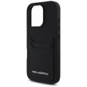 Karl Lagerfeld Nakładka HC Grained PU CardSlot Metal Elong do iPhone 16 Pro Max Czarna CG Mobile SAS