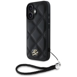 Karl Lagerfeld Nakładka HC Quilted PU Initial Logo & Chain Strap do iPhone 16 Czarna CG Mobile SAS