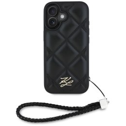 Karl Lagerfeld Nakładka HC Quilted PU Initial Logo & Chain Strap do iPhone 16 Czarna CG Mobile SAS