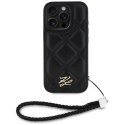Karl Lagerfeld Nakładka HC Quilted PU Initial Logo & Chain Strap do iPhone 16 Pro Czarna CG Mobile SAS