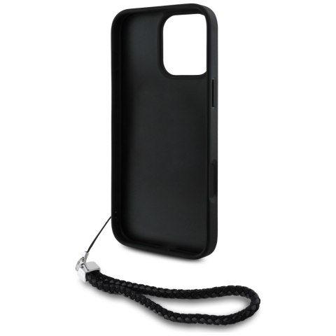 Karl Lagerfeld Nakładka HC Quilted PU Initial Logo & Chain Strap do iPhone 16 Pro Max Czarna CG Mobile SAS Karl Lagerfeld Nakładka HC Quilted PU Initial Logo & Chain Strap do iPhone 16 Pro Max Czarna CG Mobile SAS