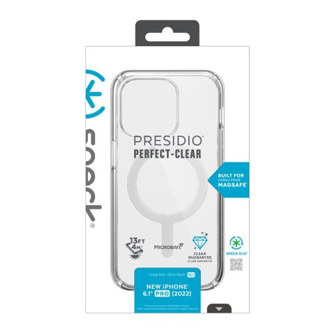 Speck Presidio Perfect-Clear + MagSafe - Etui iPhone 14 Pro z powłoką MICROBAN (Clear) Speck Speck Presidio Perfect-Clear + MagSafe - Etui iPhone 14 Pro z powłoką MICROBAN (Clear) Speck