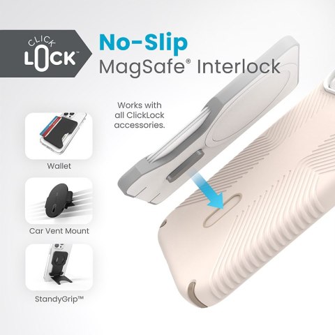Speck Presidio2 Grip ClickLock & MagSafe - Etui iPhone 16e / iPhone 15 / iPhone 14 / iPhone 13 (Bleached Bone / Heirloom Gold / Speck Speck Presidio2 Grip ClickLock & MagSafe - Etui iPhone 16e / iPhone 15 / iPhone 14 / iPhone 13 (Bleached Bone / Heirloom Gold / Speck
