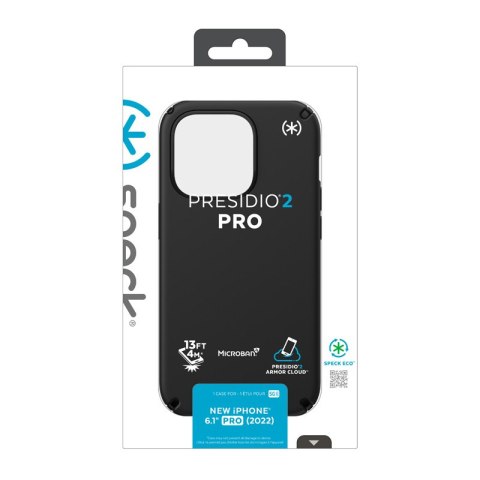 Speck Presidio2 Pro - Antybakteryjne etui iPhone 14 Pro (Black / Black / White) Speck Speck Presidio2 Pro - Antybakteryjne etui iPhone 14 Pro (Black / Black / White) Speck