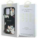 Guess Grained Printed Flower Pattern MagSafe - Etui do iPhone 16 Pro Max (czarny) Guess