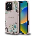 Guess Grained Printed Flower Pattern MagSafe - Etui do iPhone 16 Pro Max (różowy) Guess