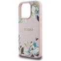 Guess Grained Printed Flower Pattern MagSafe - Etui do iPhone 16 Pro Max (różowy) Guess