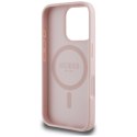 Guess Grained Printed Flower Pattern MagSafe - Etui do iPhone 16 Pro Max (różowy) Guess