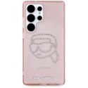 Karl Lagerfeld Rhinestones Karl Head Logo - Etui Samsung Galaxy S25 Ultra (różowy) Karl Lagerfeld