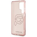 Karl Lagerfeld Rhinestones Karl Head Logo - Etui Samsung Galaxy S25 Ultra (różowy) Karl Lagerfeld