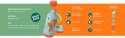 Quokka Solid Kids with strap - Butelka termiczna ze stali nierdzewnej 330 ml z paskiem (Zebras) Quokka