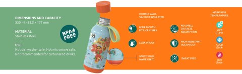 Quokka Solid Kids with strap - Butelka termiczna ze stali nierdzewnej 330 ml z paskiem (Zebras) Quokka Quokka Solid Kids with strap - Butelka termiczna ze stali nierdzewnej 330 ml z paskiem (Zebras) Quokka