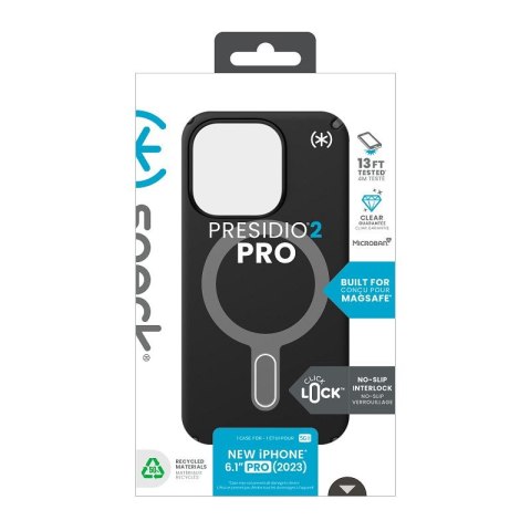 Speck Presidio2 Pro ClickLock & MagSafe - Etui iPhone 15 Pro (Black / Slate Grey / White) Speck Speck Presidio2 Pro ClickLock & MagSafe - Etui iPhone 15 Pro (Black / Slate Grey / White) Speck