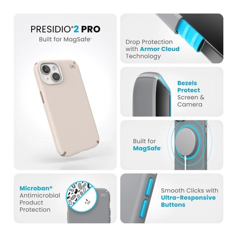 Speck Presidio2 Pro Magsafe - Etui iPhone 16e / iPhone 15 / iPhone 14 / iPhone 13 (Bleached Bone / Heirloom Gold / Hazel Brown) Speck Speck Presidio2 Pro Magsafe - Etui iPhone 16e / iPhone 15 / iPhone 14 / iPhone 13 (Bleached Bone / Heirloom Gold / Hazel Brown) Speck