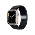 Crong Wave Band - Pleciony pasek do Apple Watch 38/40/41/42 mm (grafitowy) Crong