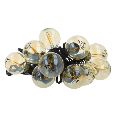 Forever Light Girlanda solarna LED SUNARI FLS-125 5,5m + 10 żarówek G40 złota IP44 TelForceOne S.A. Forever Light Girlanda solarna LED SUNARI FLS-125 5,5m + 10 żarówek G40 złota IP44 TelForceOne S.A.