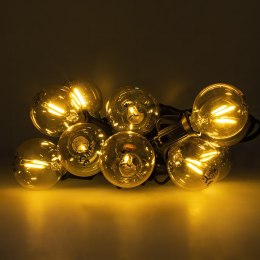 Forever Light Girlanda solarna LED SUNARI FLS-125 5,5m + 10 żarówek G40 złota IP44 TelForceOne S.A.