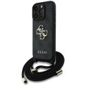 Guess 4G Big Logo Cord Strap Crossbody - Etui do iPhone 16 Pro (czarny) Guess