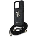 Guess 4G Big Logo Cord Strap Crossbody - Etui do iPhone 16 Pro (czarny) Guess