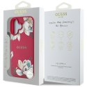 Guess Grained Printed Flower Pattern MagSafe - Etui do iPhone 16 (fuksja) Guess