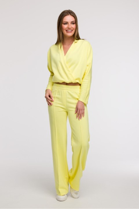 Spodnie Dresowe Model B296 Cytryna - BeWear Spodnie Dresowe Model B296 Cytryna - BeWear