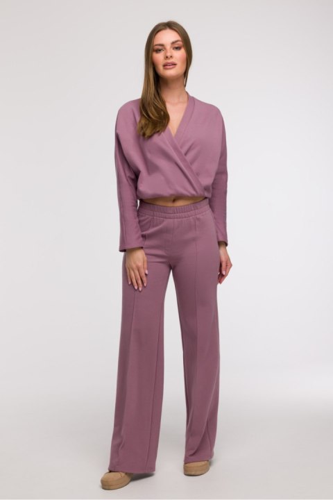 Spodnie Dresowe Model B296 Wrzos - BeWear Spodnie Dresowe Model B296 Wrzos - BeWear
