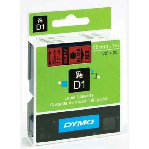 Taśma 12mm/7m czarny /czerwony 5045017 DYMO S0720570 DYMO Taśma 12mm/7m czarny /czerwony 5045017 DYMO S0720570 DYMO