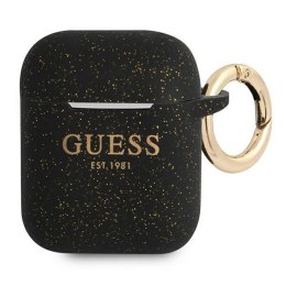 Guess etui do AirPods GUA2SGGEK czarne Silicone Glitter CG Mobile SAS