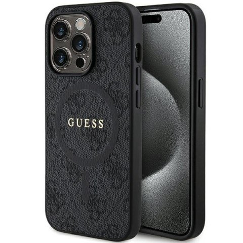 Guess nakładka do iPhone 15 Pro 6,1" GUHMP15LG4GFRK czarna HC MAGSAFE PU 4G RING CLASSIC LOGO CG Mobile SAS Guess nakładka do iPhone 15 Pro 6,1" GUHMP15LG4GFRK czarna HC MAGSAFE PU 4G RING CLASSIC LOGO CG Mobile SAS