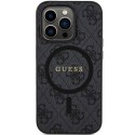 Guess nakładka do iPhone 15 Pro 6,1" GUHMP15LG4GFRK czarna HC MAGSAFE PU 4G RING CLASSIC LOGO CG Mobile SAS