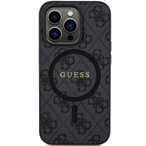 Guess nakładka do iPhone 15 Pro 6,1" GUHMP15LG4GFRK czarna HC MAGSAFE PU 4G RING CLASSIC LOGO CG Mobile SAS Guess nakładka do iPhone 15 Pro 6,1" GUHMP15LG4GFRK czarna HC MAGSAFE PU 4G RING CLASSIC LOGO CG Mobile SAS