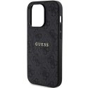 Guess nakładka do iPhone 15 Pro 6,1" GUHMP15LG4GFRK czarna HC MAGSAFE PU 4G RING CLASSIC LOGO CG Mobile SAS