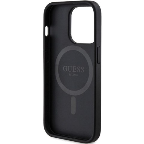 Guess nakładka do iPhone 15 Pro 6,1" GUHMP15LG4GFRK czarna HC MAGSAFE PU 4G RING CLASSIC LOGO CG Mobile SAS Guess nakładka do iPhone 15 Pro 6,1" GUHMP15LG4GFRK czarna HC MAGSAFE PU 4G RING CLASSIC LOGO CG Mobile SAS