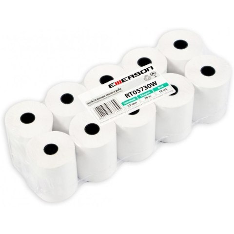 Rolki termiczne 110x30m 10szt EMERSON rt11030wkbpaf BPA FREE bez bisfenolu EMERSON Rolki termiczne 110x30m 10szt EMERSON rt11030wkbpaf BPA FREE bez bisfenolu EMERSON