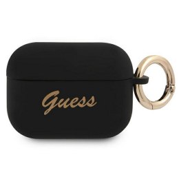 Guess etui do AirPods Pro GUAPSSSK czarne Silicone Vintage Script CG Mobile SAS