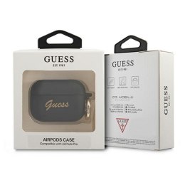 Guess etui do AirPods Pro GUAPSSSK czarne Silicone Vintage Script CG Mobile SAS