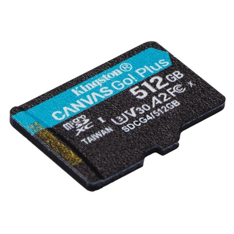 Kingston karta pamięci 512GB microSDXC Canvas Go Plus Gen4 200MB/s A2 U3 V30 + adapter Kingston Technology Deutschland GmbH Kingston karta pamięci 512GB microSDXC Canvas Go Plus Gen4 200MB/s A2 U3 V30 + adapter Kingston Technology Deutschland GmbH