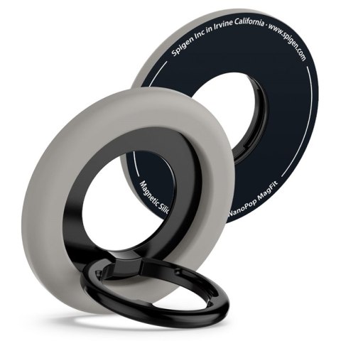 Spigen Nano Pop MagSafe Phone Ring - Magnetyczny uchwyt na palec z funkcją podstawki (Truffle Grey) Spigen Spigen Nano Pop MagSafe Phone Ring - Magnetyczny uchwyt na palec z funkcją podstawki (Truffle Grey) Spigen
